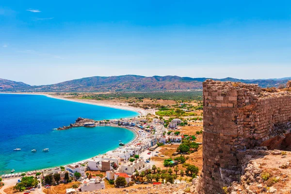 Sea Skyview Landschap Foto Van Feraklos Kasteel Buurt Van Agia — Stockfoto