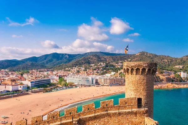 Zee Landschap Badia Baai Tossa Mar Girona Catalonië Spanje Buurt — Stockfoto