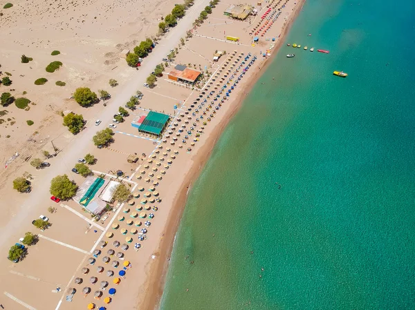 Luftaufnahmen Aus Der Vogelperspektive Drohnenfotos Tsambika Strand Der Nähe Von — Stockfoto