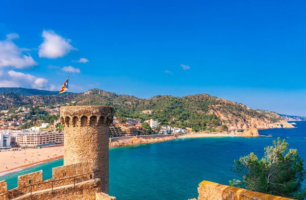 Zee Landschap Badia Baai Tossa Mar Girona Catalonië Spanje Buurt — Stockfoto