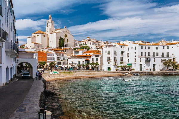 Paisaje Marino Con Cadaques Cataluña España Cerca Barcelona Escénico Casco — Foto de Stock