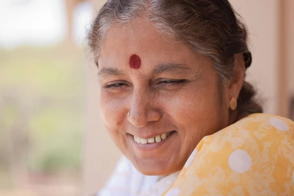 Indian Senior Woman Portrait