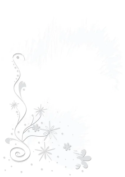 Fundo Floral Branco Com Lugar Para Texto Vetor — Vetor de Stock