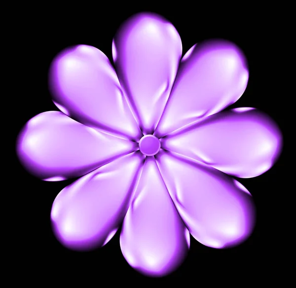 Illustration Abstraite Fleur Lilas Violet Brillant — Photo