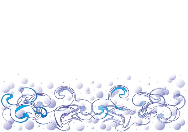 Fondo Agua Con Burbujas Ondas Lugar Blanco Para Texto Formato — Vector de stock