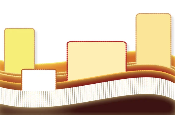 Der Hintergrund Der Etiketten Den Wellen Von Schokoladenfarbe Formatvektor Und — Stockvektor