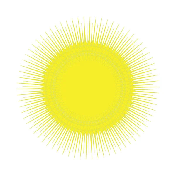 Украсьте Ярким Солнцем Изолят Ветор Формат Jpg — стоковый вектор