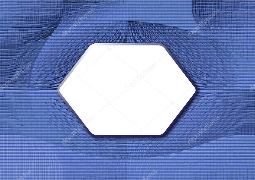 Technical blue background with texture and mosaic. Frame for text.