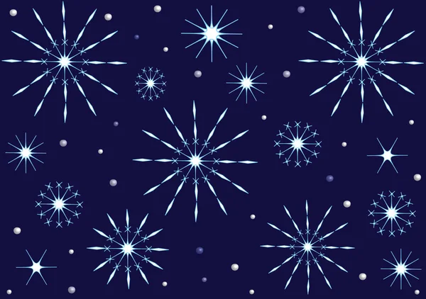 Céu Azul Com Estrelas Brancas Motivo Natal Formato Vetor — Vetor de Stock