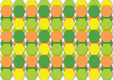 Altıgen yanarak bahislerin doğru renkli şekiller arka plan. Vektör biçimi.