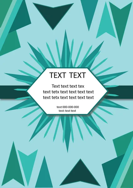 Moderní Umění Plakátu Šablona Trojúhelníky Rám Pro Vás Text Vektorový — Stockový vektor