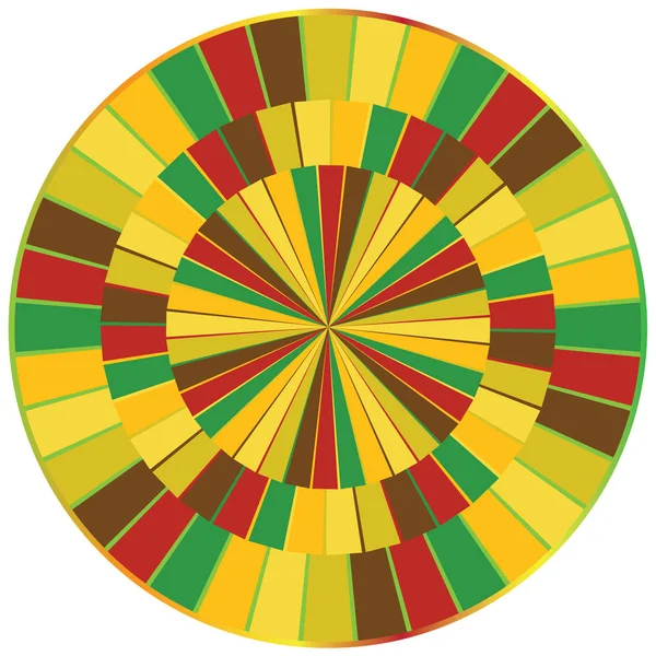 Une Cible Circulaire Des Couleurs Automnales Des Trois Couches Vecteur — Image vectorielle