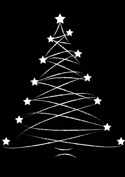 Abstrakte Silhouette Weihnachtsbaum Vektor — Stockvektor