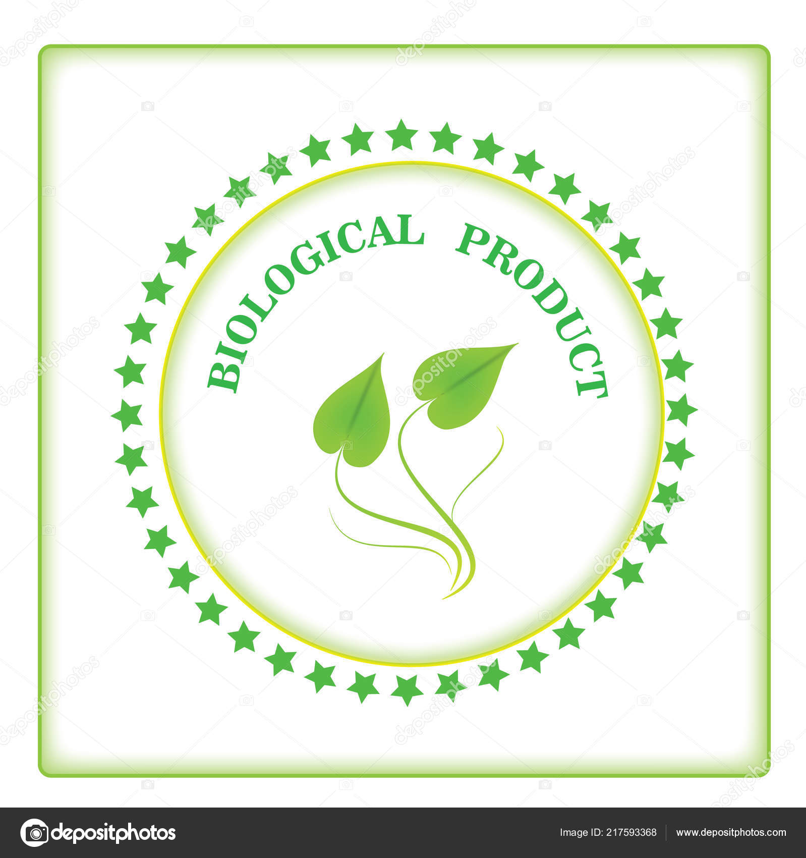 Vector Illustration Bright Biological Label Sticker — Stock Vector