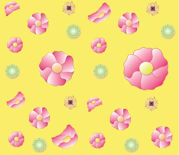 Fleur répétant motif de couleur — Image vectorielle