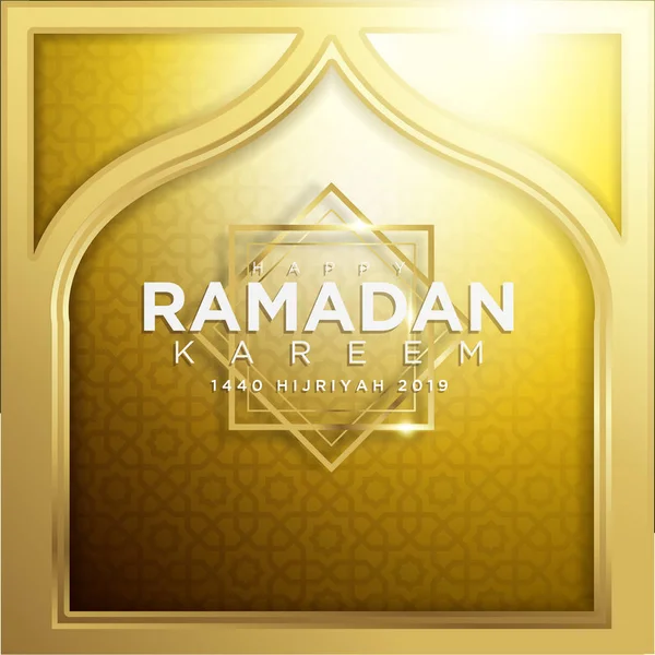 Ouro Ramadã Kareem fundo 1440 Hijr com Ramadã Kareem 3d Letras Texto — Fotografia de Stock