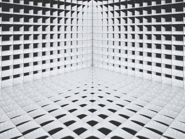 Parlak küçük karo zemin köşe 3d render - Illustratio