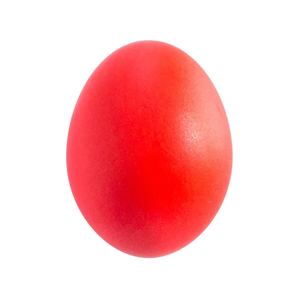Ovo vermelho isolado no fundo branco — Fotografia de Stock