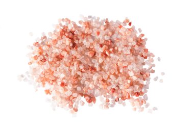 Beyaz arka plan üzerinde izole pembe tuz