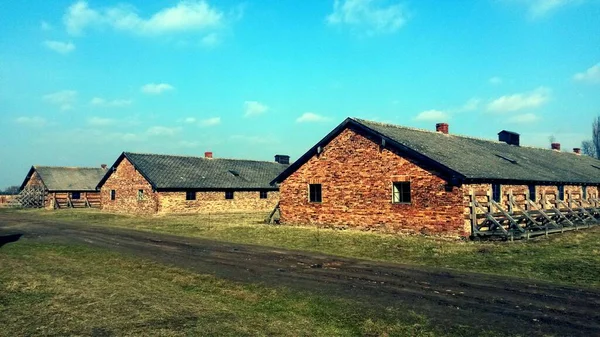 Auschwitz Birkenau Edifici Polonia — Foto Stock