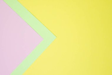 Kağıt düz renkli pastel yatıyordu üstten görünüm, arka plan dokusu, pembe, mor, sarı, bej, yeşil ve mavi renk.
