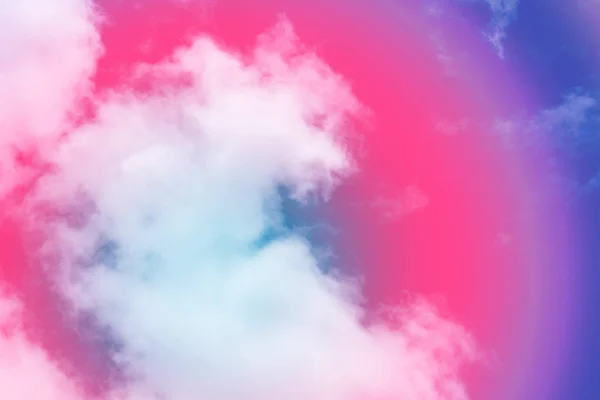 Sweet Pastel Colored Cloud Sky Sun Light Soft Cloudy Gradient — Stock Photo, Image