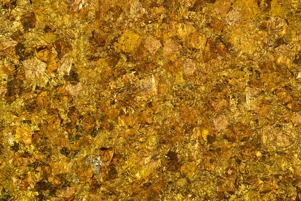 Hoja Oro Amarillo Brillante Retazos Textura Fondo Lámina Oro Superficie —  Fotos de Stock