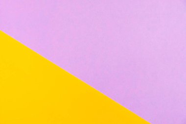 Kağıt düz renkli pastel yatıyordu üstten görünüm, arka plan dokusu, pembe, mor, sarı, turuncu renk.