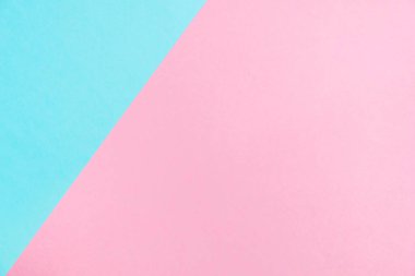 Kağıt düz renkli pastel yatıyordu üstten görünüm, arka plan dokusu, pembe ve mavi renk.