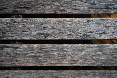 Doğal çizgili arka plan ve doku yüzey ile eski kahverengi ahşap Tiriz ve yakın çekim.