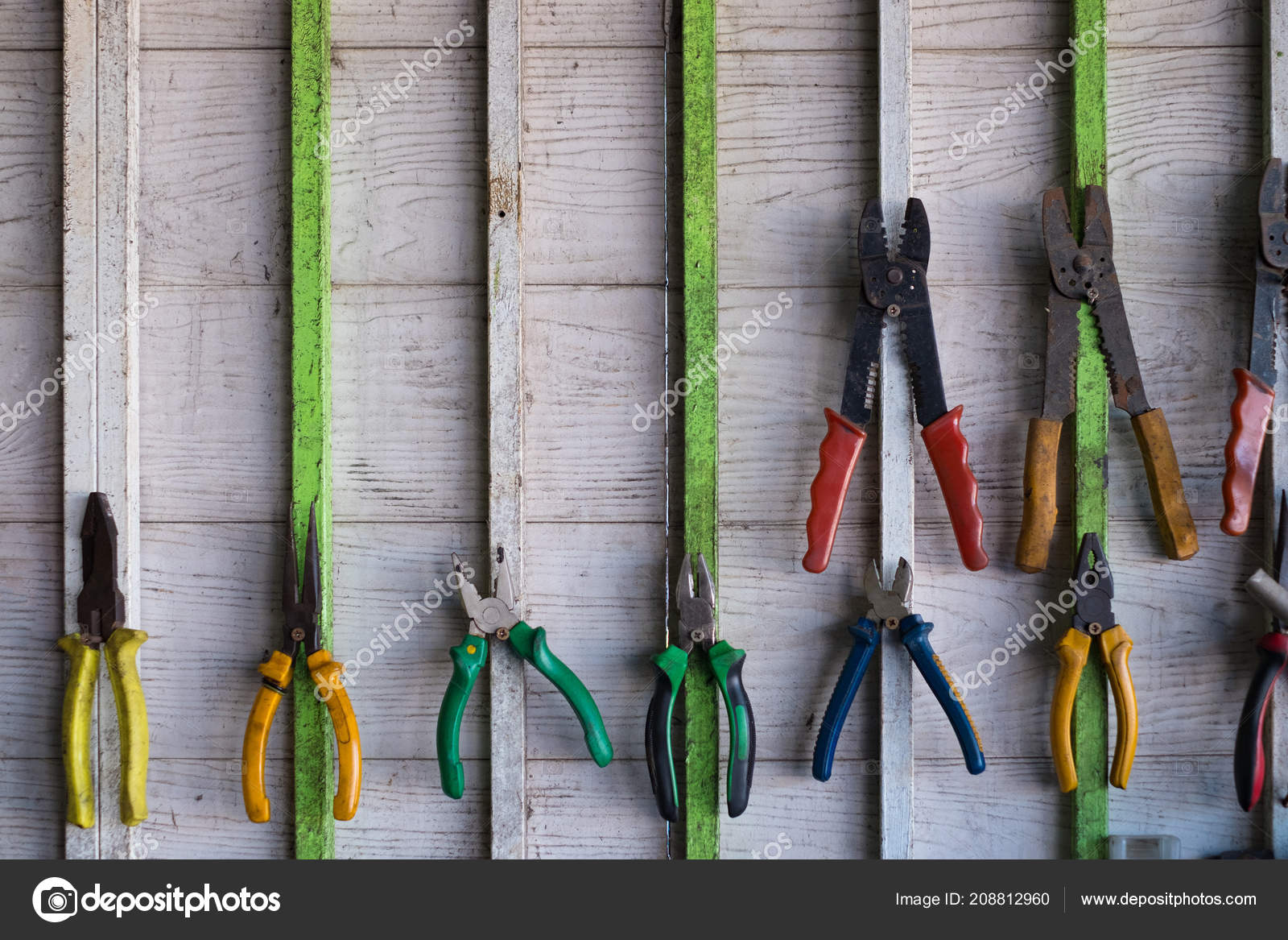 Old Hand Tools Hanging Wall Workshop Auto Service Garage Many