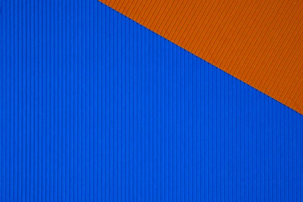 Textur Aus Blauem Und Orangefarbenem Wellpapier Verwendung Als Hintergrund Lebendige — Stockfoto