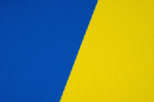 Синяя Желтая Текстура Гофрированной Бумаги Используется Качестве Фона Яркий Цвет — стоковое фото