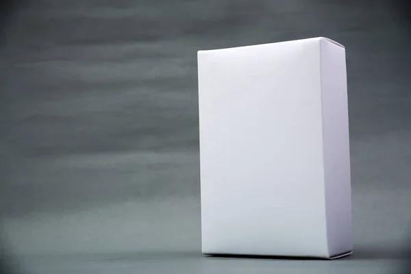 Leere Packung Weißer Karton Oder Tablett Attrappe Für Produkt Auf — Stockfoto
