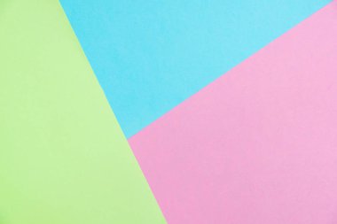 Kağıt düz renkli pastel yatıyordu üstten görünüm, arka plan dokusu, pembe, mor, sarı, bej, yeşil ve mavi renk.