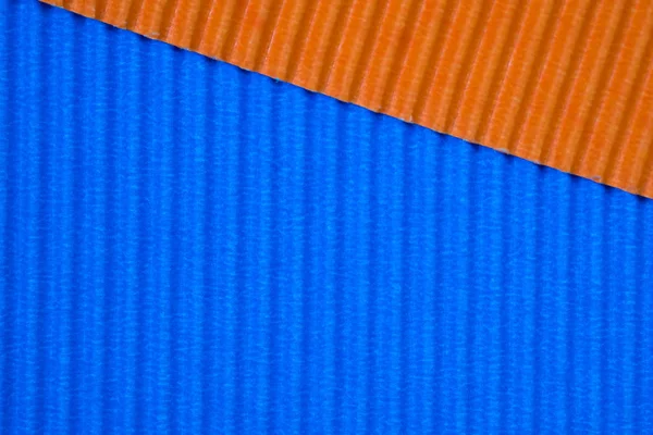 Kék Narancs Hullámpapír Textúra Használja Háttérben Élénk Színű Másol Hely — Stock Fotó