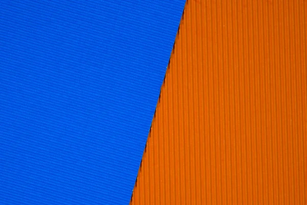 Texture Papier Ondulé Bleu Orange Utiliser Pour Fond Couleur Vive — Photo