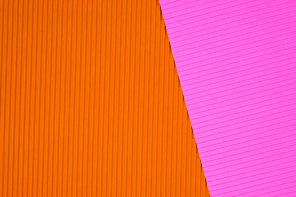 Rózsaszín Narancssárga Hullámkarton Papír Textúra Használja Háttérben Élénk Színű Másol — Stock Fotó