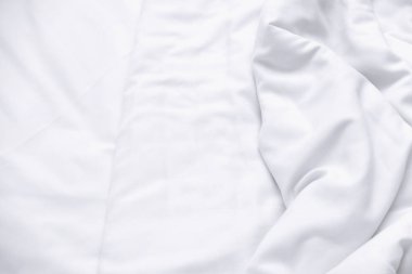 Kumaş veya yatak levha, arka plan beyaz hassas yumuşak arka.