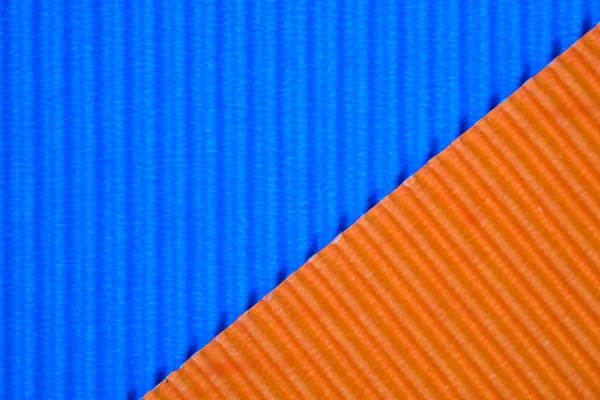 Tekstura Papieru Tektury Falistej Niebieski Pomarańczowy Użycie Tła Żywy Kolor — Zdjęcie stockowe