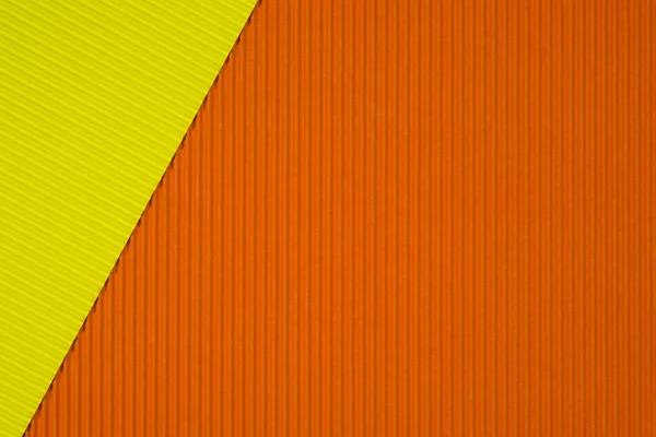 黄色和橙色波纹纸纹理 用于背景 具有复制空间的生动色彩 用于添加文本或对象 — 图库照片