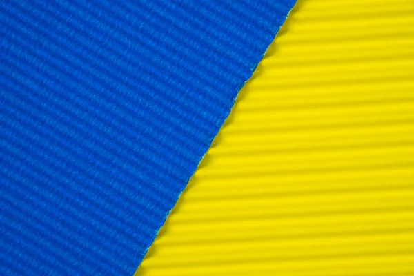 Blue and yellow corrugated paper texture, use for background. vi — Stock Photo, Image