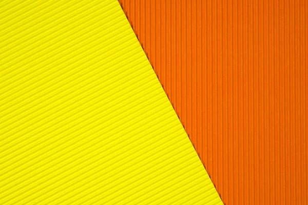 Texture di carta ondulata gialla e arancione, uso per sfondo . — Foto Stock