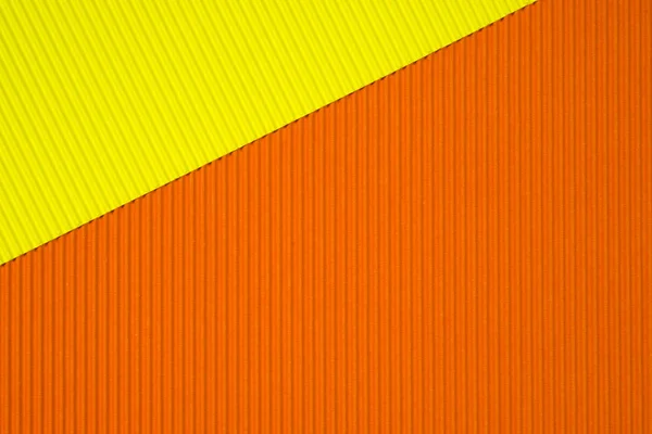 Tekstura papieru tektury falistej żółty i pomarańczowy, użycie tła. — Zdjęcie stockowe