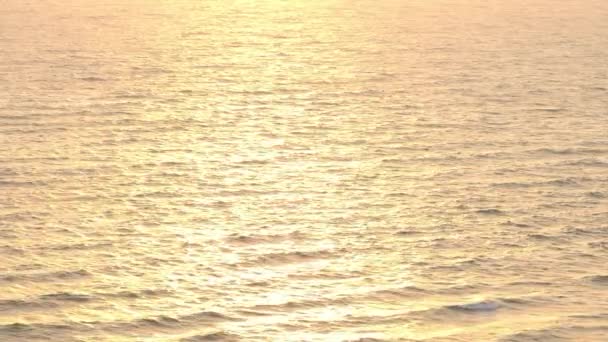 Повільний Рух Океанічної Хвилі Заходом Сонця Або Світанком Релаксацією Концепцією — стокове відео