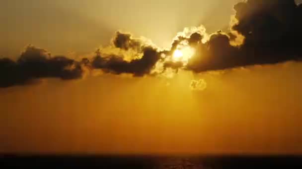 Scenografico Sfondo Arancio Cielo Tramonto Panoramica Alba Arancione Rilassante Paesaggio — Video Stock