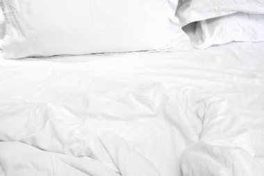 Beyaz hassas yumuşak zemin kumaş veya yatak levha