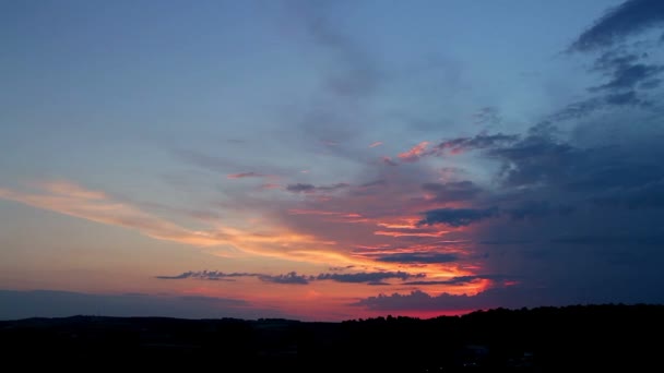 Prachtige Zonsondergang Time Lapse Timelapse Van Avondrood Tijd Tijdspanne Zonsondergang — Stockvideo