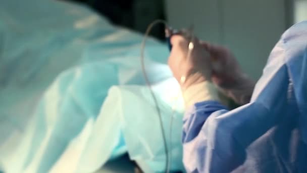 Kataraktoperation Nahaufnahme Operation Des Grauen Auges Der Krankenhauschirurgie Operation Der — Stockvideo