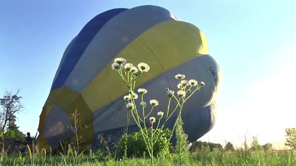 Infla Balão Balonismo Festival Balão Quente Queimador Gás Propano Para — Vídeo de Stock